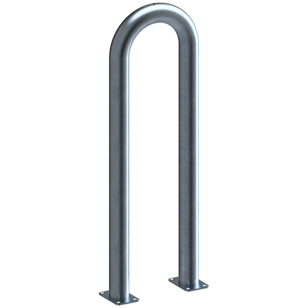 Universal hoop | of steel tube |  76 x 2,6 mm | to be fixed by plugs | total width: 400 mm | total height: 1150 mm | hot-dip galvanized